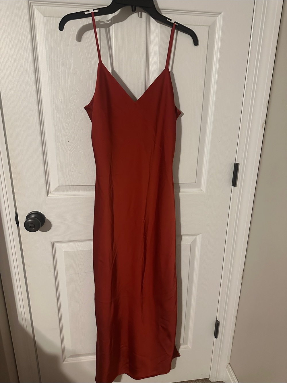 Gianni Bini Rust Red Slip Midi Dress